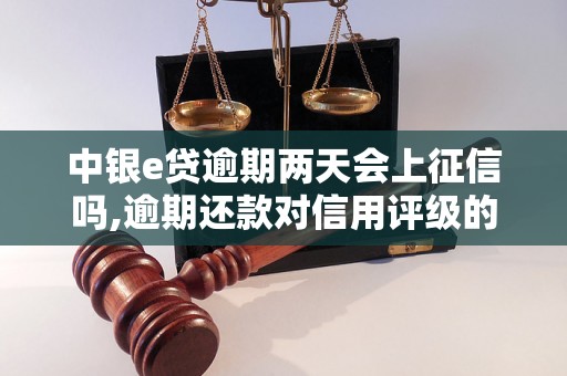 中银e贷逾期两天会上征信吗,逾期还款对信用评级的影响