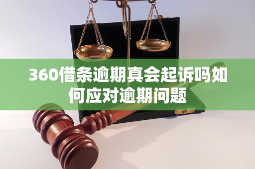 360借条逾期真会起诉吗如何应对逾期问题