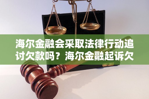 海尔金融会采取法律行动追讨欠款吗？海尔金融起诉欠款人的可能性大吗？