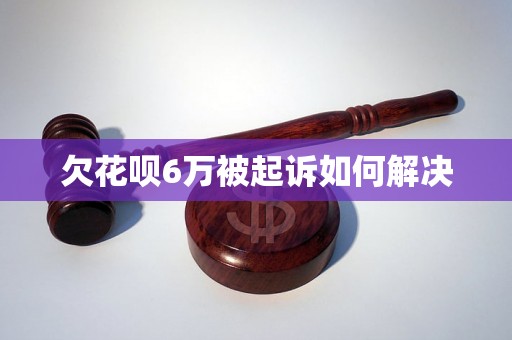 欠花呗6万被起诉如何解决