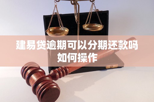 建易贷逾期可以分期还款吗如何操作