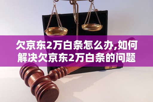 欠京东2万白条怎么办,如何解决欠京东2万白条的问题