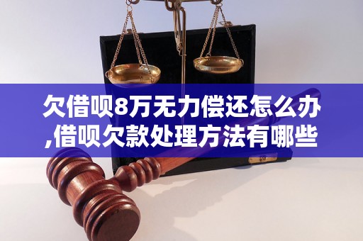 欠借呗8万无力偿还怎么办,借呗欠款处理方法有哪些