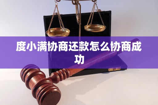 度小满协商还款怎么协商成功