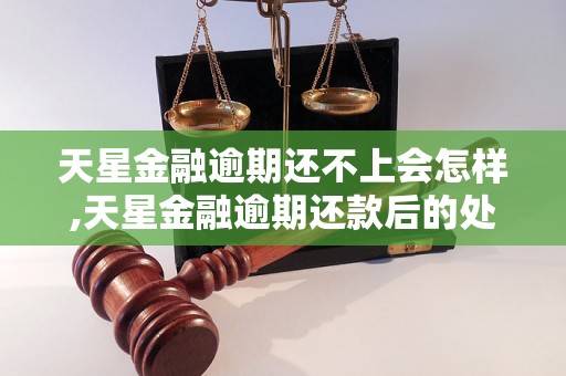 天星金融逾期还不上会怎样,天星金融逾期还款后的处理方式