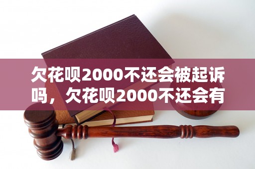 欠花呗2000不还会被起诉吗，欠花呗2000不还会有什么后果