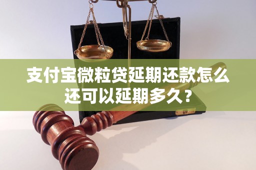 支付宝微粒贷延期还款怎么还可以延期多久？