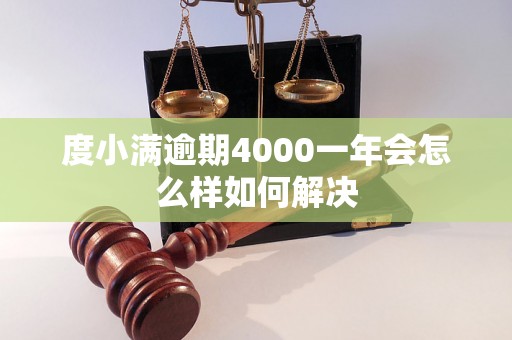 度小满逾期4000一年会怎么样如何解决