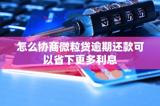 怎么协商微粒贷逾期还款可以省下更多利息