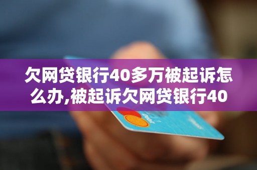 欠网贷银行40多万被起诉怎么办,被起诉欠网贷银行40多万应该如何应对