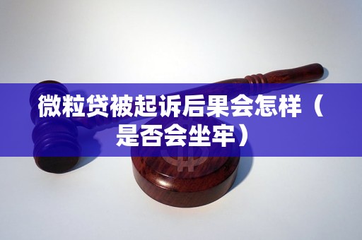 微粒贷被起诉后果会怎样（是否会坐牢）