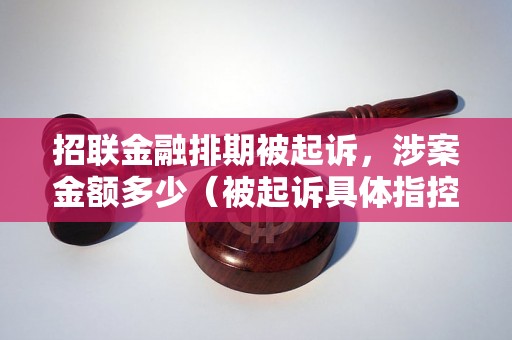 招联金融排期被起诉，涉案金额多少（被起诉具体指控是什么）