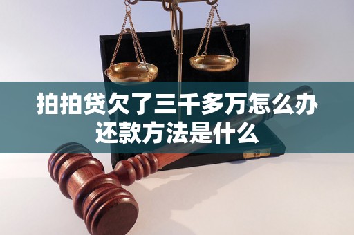 拍拍贷欠了三千多万怎么办还款方法是什么