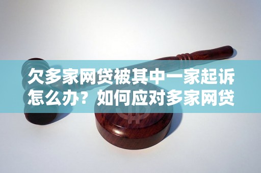 欠多家网贷被其中一家起诉怎么办？如何应对多家网贷起诉问题？