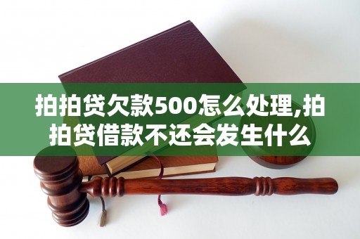 拍拍贷欠款500怎么处理,拍拍贷借款不还会发生什么