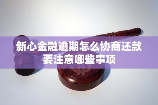 新心金融逾期怎么协商还款要注意哪些事项