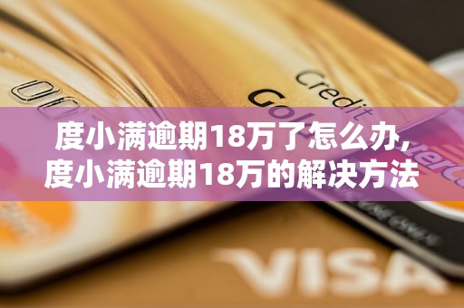 度小满逾期18万了怎么办,度小满逾期18万的解决方法