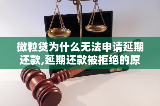 微粒贷为什么无法申请延期还款,延期还款被拒绝的原因