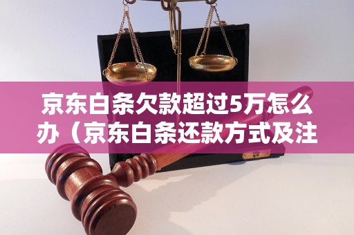 京东白条欠款超过5万怎么办（京东白条还款方式及注意事项）