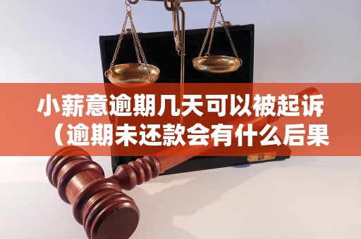 小薪意逾期几天可以被起诉（逾期未还款会有什么后果）