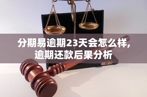 分期易逾期23天会怎么样,逾期还款后果分析