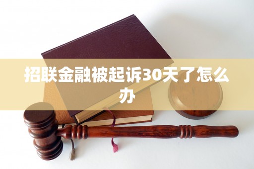 招联金融被起诉30天了怎么办