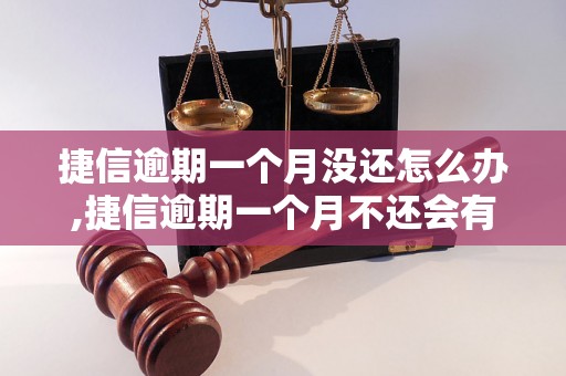 捷信逾期一个月没还怎么办,捷信逾期一个月不还会有什么后果