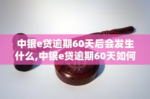 中银e贷逾期60天后会发生什么,中银e贷逾期60天如何处理