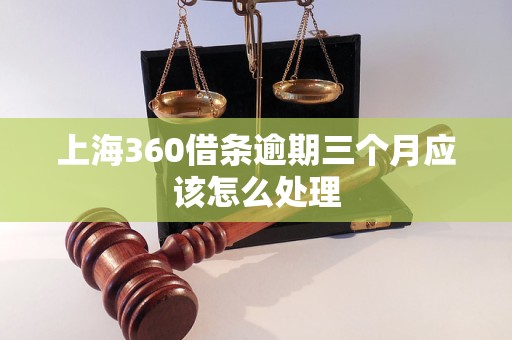上海360借条逾期三个月应该怎么处理