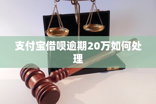 支付宝借呗逾期20万如何处理