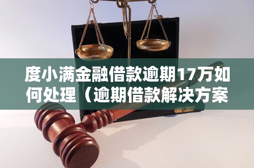 度小满金融借款逾期17万如何处理（逾期借款解决方案）