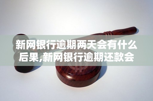 新网银行逾期两天会有什么后果,新网银行逾期还款会影响信用吗