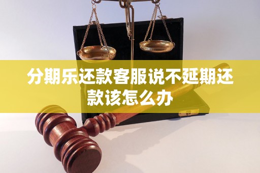 分期乐还款客服说不延期还款该怎么办