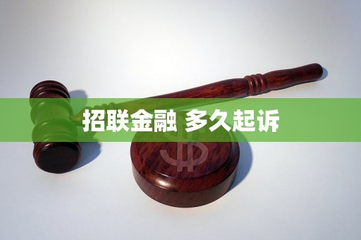 招联金融 多久起诉