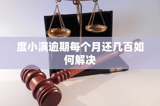 度小满逾期每个月还几百如何解决