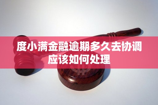 度小满金融逾期多久去协调应该如何处理