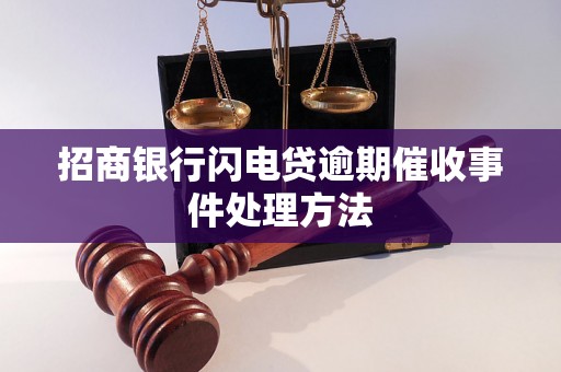 招商银行闪电贷逾期催收事件处理方法