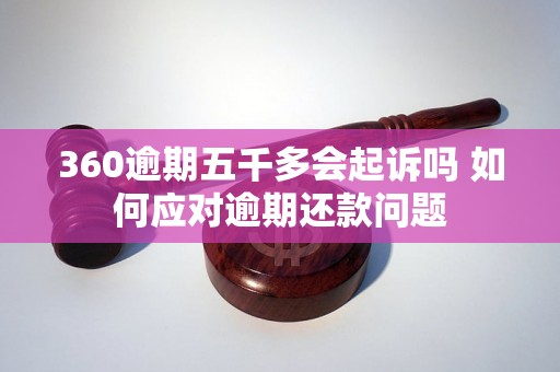 360逾期五千多会起诉吗 如何应对逾期还款问题