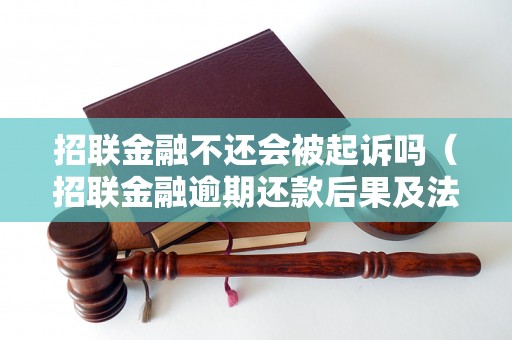 招联金融不还会被起诉吗（招联金融逾期还款后果及法律责任）