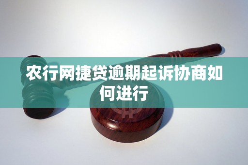 农行网捷贷逾期起诉协商如何进行