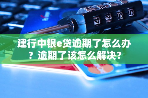 建行中银e贷逾期了怎么办？逾期了该怎么解决？