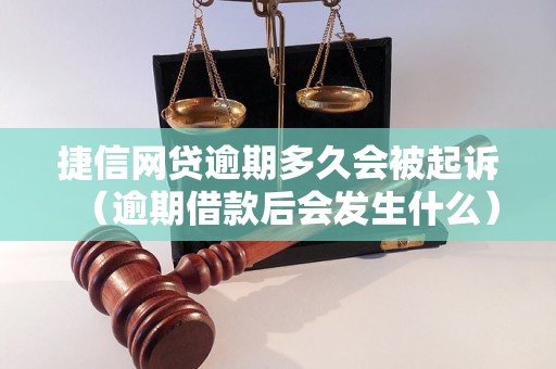 捷信网贷逾期多久会被起诉（逾期借款后会发生什么）