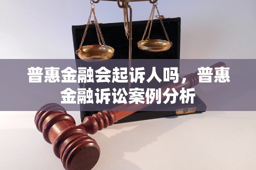 普惠金融会起诉人吗，普惠金融诉讼案例分析