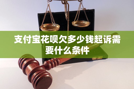 支付宝花呗欠多少钱起诉需要什么条件