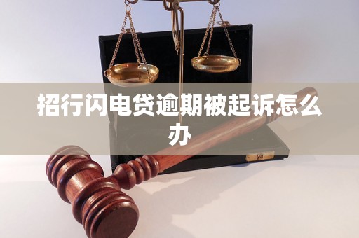 招行闪电贷逾期被起诉怎么办