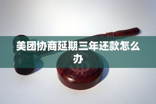 美团协商延期三年还款怎么办