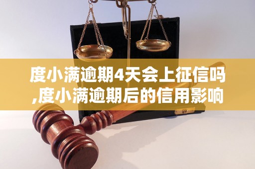 度小满逾期4天会上征信吗,度小满逾期后的信用影响如何