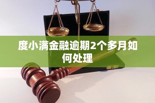 度小满金融逾期2个多月如何处理