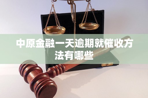 中原金融一天逾期就催收方法有哪些