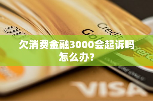 欠消费金融3000会起诉吗怎么办？